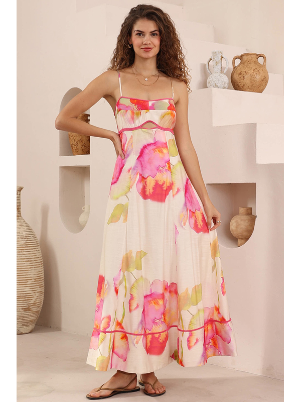 Iris Maxi Cutout Floral Midi Dress