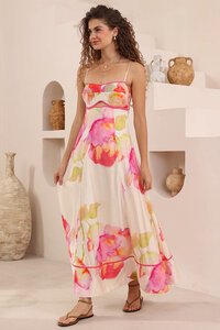 Iris Maxi Cutout Floral Midi Dress