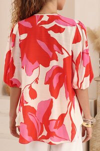 Iris Maxi Stylised Hibiscus Top