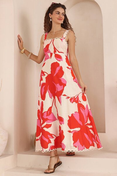 Iris Maxi Stylised Hibiscus Maxi Dress-hc-new-Hello Cyril.