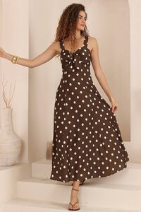 Iris Maxi Tie Front Maxi Dress