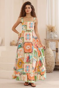 Iris Maxi Patchwork Maxi Dress