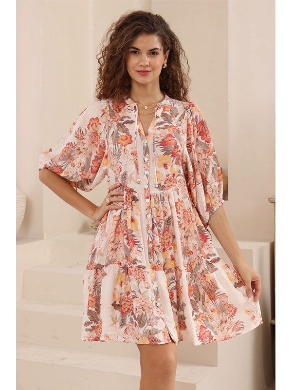 Iris Maxi Floral Baby Doll Dress