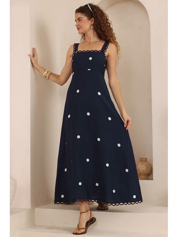 Iris Maxi Polka Dots Maxi Dress