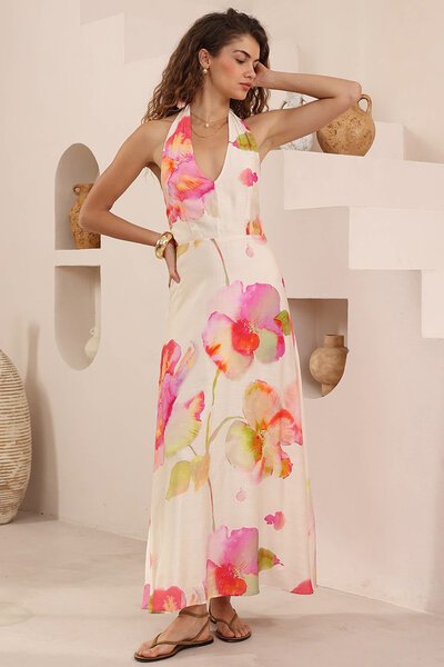 Iris Maxi Halter Neck Maxi Dress-hc-new-Hello Cyril.