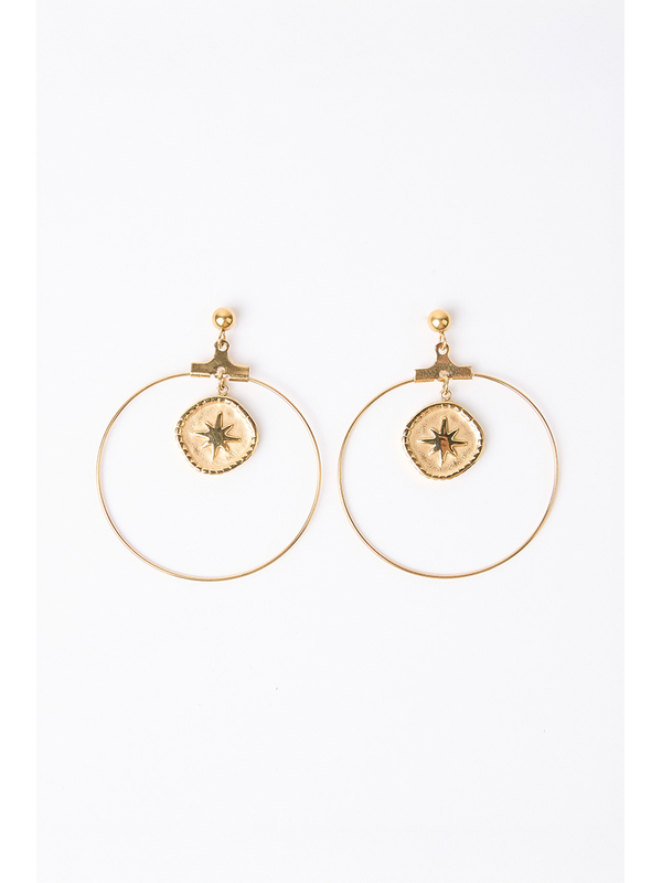 Stella + Gemma Star Hoop Earring