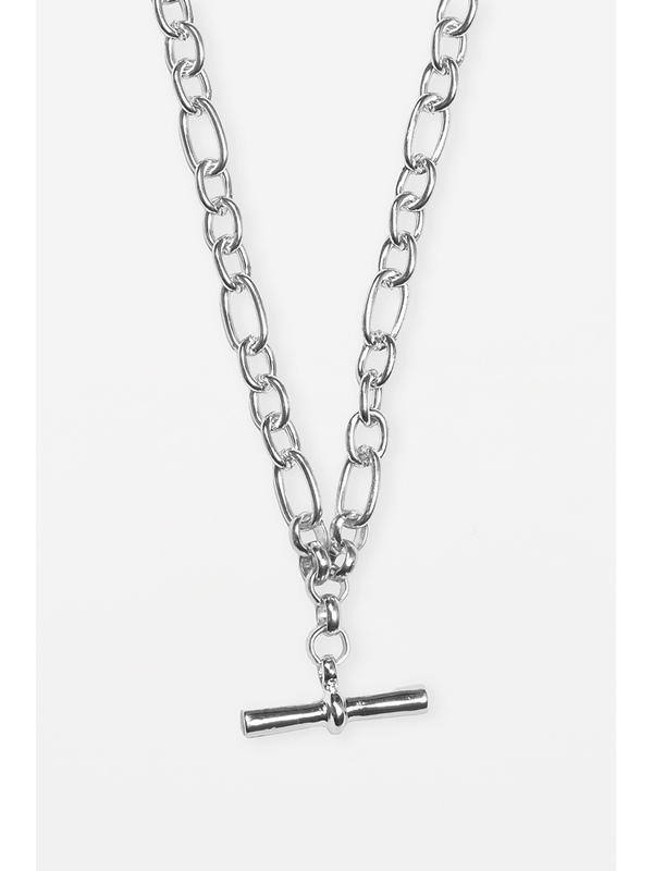 Stella + Gemma Silver Chunky Fob Necklace