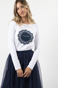 Stella + Gemma White Doily LS Tee