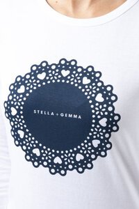 Stella + Gemma White Doily LS Tee