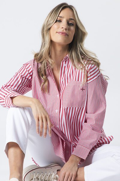 Stella + Gemma Essential Ruby Stripes Shirt-shop-by-label-Hello Cyril.