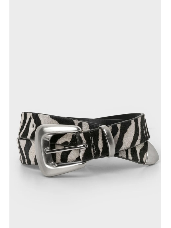 Storm Zebra Print Belt