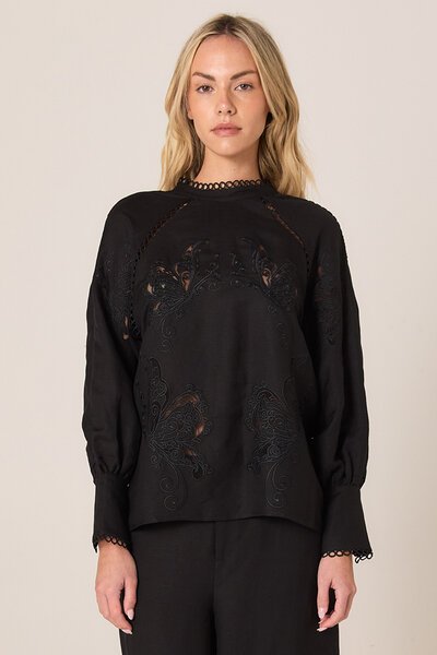 Fate + Becker Aven Embroidered Blouse-shop-by-label-Hello Cyril.
