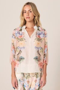 Fate + Becker Solara Split Neck Blouse