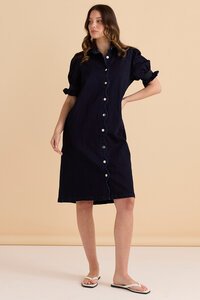 Betty Basics Scallop Denim Dress