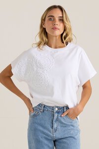 Sass Mira Crochet Tee
