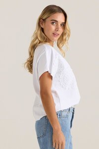 Sass Mira Crochet Tee