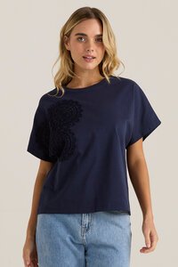 Sass Mira Crochet Tee