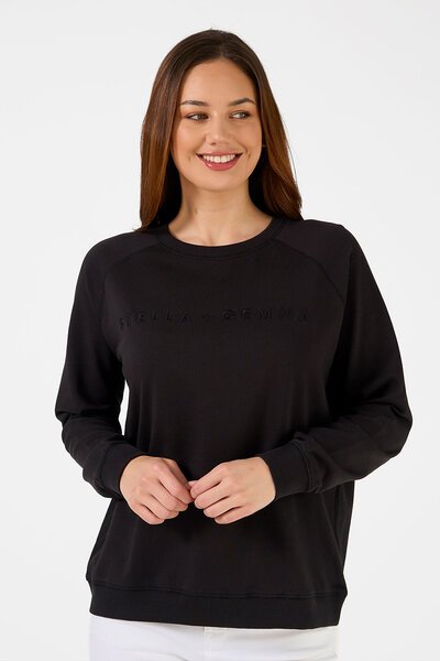 Stella + Gemma Classic Logo Sweater-shop-by-label-Hello Cyril.