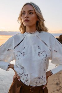 Fate + Becker Aven Embroidered Blouse