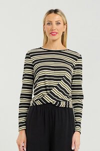 Et Alia Twist Long Sleeve Stripe Tee