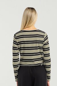 Et Alia Twist Long Sleeve Stripe Tee