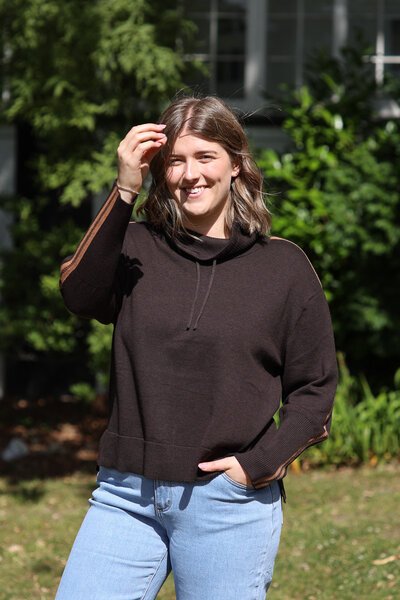 Oh Three Funnel Neck Jumper-shop-by-label-Hello Cyril.