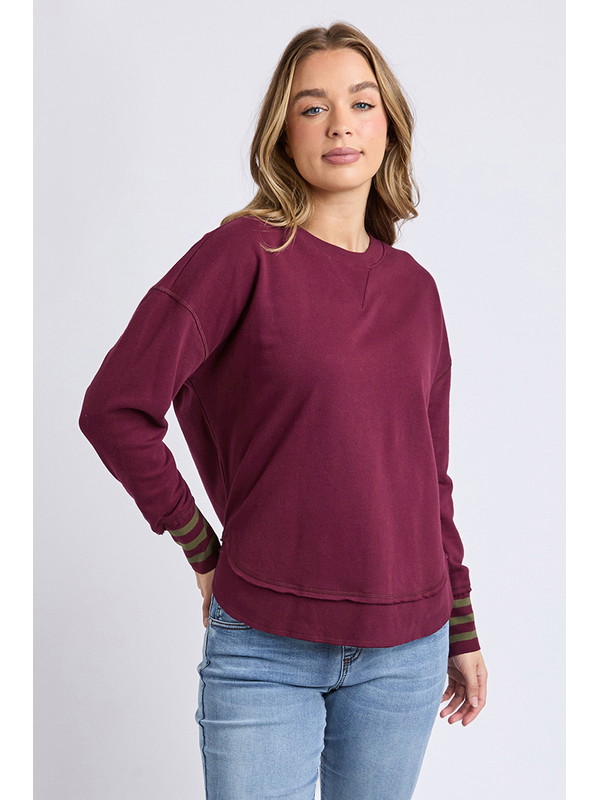 Foxwood Alex Stripe Cuff Crew