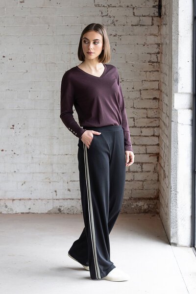 Vassalli Asher Merino Wide Leg Elastic Waist Pant-shop-by-style-Hello Cyril.