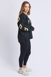 Foxwood Metallic Interval Crew