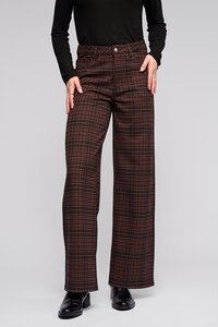 Vassalli Empire Wide Leg Ponti Pant - Cherry