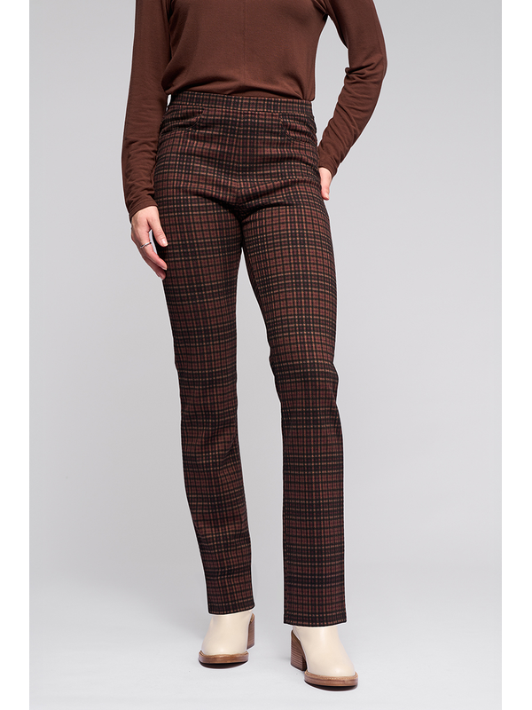 Vassalli Empire Wide Leg Ponti Pant - Cherry