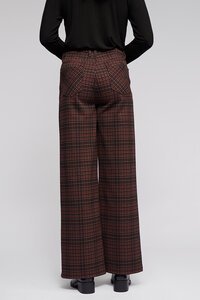 Vassalli Empire Wide Leg Ponti Pant - Cherry