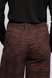 Vassalli Empire Wide Leg Ponti Pant - Cherry