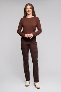 Vassalli Empire Wide Leg Ponti Pant - Cherry