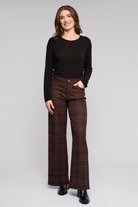 Vassalli Empire Wide Leg Ponti Pant - Cherry