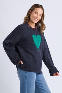 Elm Intersia Heart Knit