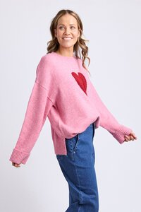 Elm Intersia Heart Knit