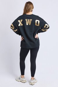 Foxwood Metallic Interval Crew