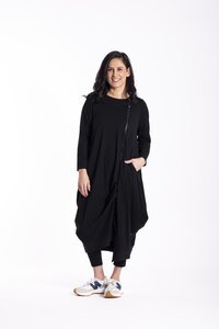 Jellicoe Urban Fold Dress Noir