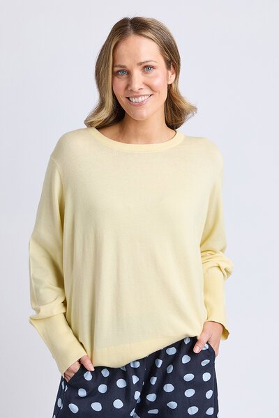 Elm Sunny Long Sleeve Knit Top-vassalli-loft-wide-leg-pant-Hello Cyril.