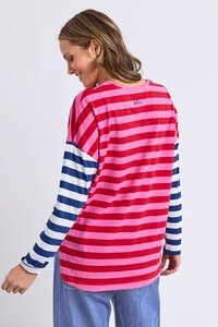 Elm Rouge Stripe Long Sleeve Tee