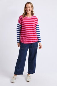 Elm Rouge Stripe Long Sleeve Tee