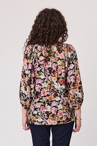 Classified Toulon Pleated 3-4 Sleeve Blouse