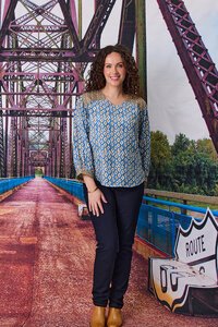 Classified Albi Contrast V Neck Blouse