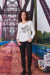 Classified Diamante Bow T-Shirt