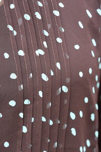 Memo Pintuck Front Shirred Cuff Blouse