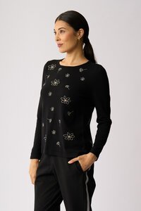 Foil Blooms Sweater