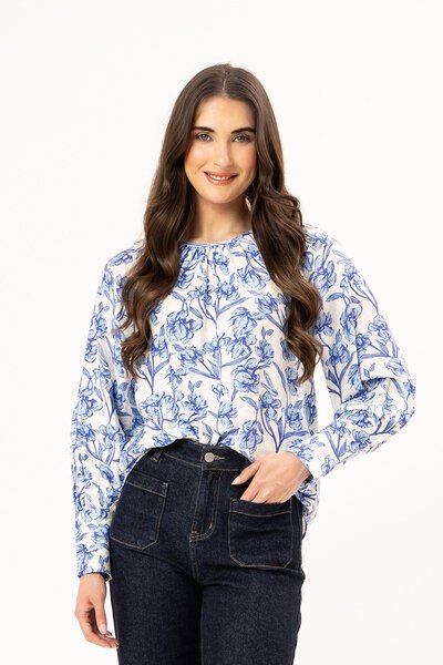Leila + Luca Blue Bloom Centered Top-hc-new-Hello Cyril.