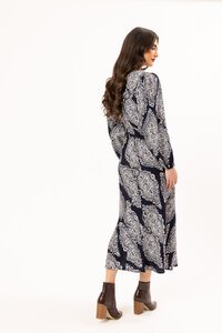 Seeking Lola Navy Whisper Elegant Dress