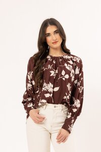Leila + Luca Espresso Centered Top